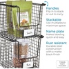 image:imageiDesign Stackable Wire Pantry Basket with Label Plate  Set of 6  Matte Black8 x 10 x 775