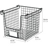 image:imageiDesign Stackable Wire Pantry Basket with Label Plate  Set of 6  Matte Black8 x 10 x 775