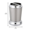 image:imageiDesign Stainless Steel Bathroom Toothbrush Holder Pack of 2  BrushedChrome Split Finish For CountersBrushedChrome Split Finish