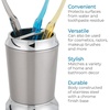 image:imageiDesign Stainless Steel Bathroom Toothbrush Holder Pack of 2  BrushedChrome Split Finish For CountersBrushedChrome Split Finish