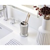 image:imageiDesign Stainless Steel Bathroom Toothbrush Holder Pack of 2  BrushedChrome Split Finish For CountersBrushedChrome Split Finish