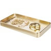 image:imageiDesign Stainless Steel Bathroom Tray for Towels Cosmetics and Accessories The Gia Collection  962 x 562 x 107 WhiteSoft Brass