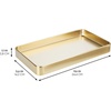 image:imageiDesign Stainless Steel Bathroom Tray for Towels Cosmetics and Accessories The Gia Collection  962 x 562 x 107 WhiteSoft Brass