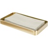 image:imageiDesign Stainless Steel Bathroom Tray for Towels Cosmetics and Accessories The Gia Collection  962 x 562 x 107 WhiteSoft Brass