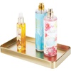 image:imageiDesign Stainless Steel Bathroom Tray for Towels Cosmetics and Accessories The Gia Collection  962 x 562 x 107 WhiteSoft Brass