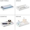 image:imageiDesign Stainless Steel Bathroom Tray for Towels Cosmetics and Accessories The Gia Collection  962 x 562 x 107 WhiteWhite