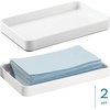 image:imageiDesign Stainless Steel Bathroom Tray for Towels Cosmetics and Accessories The Gia Collection  962 x 562 x 107 WhiteWhite