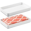 image:imageiDesign Stainless Steel Bathroom Tray for Towels Cosmetics and Accessories The Gia Collection  962 x 562 x 107 WhiteWhite