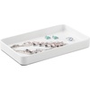 image:imageiDesign Stainless Steel Bathroom Tray for Towels Cosmetics and Accessories The Gia Collection  962 x 562 x 107 WhiteWhite