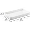 image:imageiDesign Stainless Steel Bathroom Tray for Towels Cosmetics and Accessories The Gia Collection  962 x 562 x 107 WhiteWhite