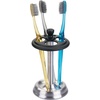 image:imageiDesign Steel Divided Toothbrush Holder Stand 325 x 325 x 575  Four Divided Compartments Brushed Nickel amp Polished ChromeBlackChrome
