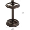 image:imageiDesign Steel Divided Toothbrush Holder Stand 325 x 325 x 575  Four Divided Compartments Brushed Nickel amp Polished ChromeBronze