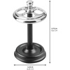 image:imageiDesign Steel Divided Toothbrush Holder Stand 325 x 325 x 575  Four Divided Compartments Brushed Nickel amp Polished ChromeChromeBlack