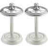 image:imageiDesign Steel Divided Toothbrush Holder Stand 325 x 325 x 575  Four Divided Compartments Brushed Nickel amp Polished ChromePearl WhiteChrome
