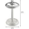 image:imageiDesign Steel Divided Toothbrush Holder Stand 325 x 325 x 575  Four Divided Compartments Brushed Nickel amp Polished ChromePearl WhiteChrome