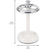 image:imageiDesign Steel Divided Toothbrush Holder Stand 325 x 325 x 575  Four Divided Compartments Brushed Nickel amp Polished ChromePearl WhiteChrome