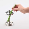 image:imageiDesign Steel Divided Toothbrush Holder Stand 325 x 325 x 575  Four Divided Compartments Brushed Nickel amp Polished ChromeSplit Finish