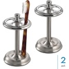 image:imageiDesign Steel Divided Toothbrush Holder Stand 325 x 325 x 575  Four Divided Compartments Brushed Nickel amp Polished ChromeSplit Finish