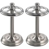 image:imageiDesign Steel Divided Toothbrush Holder Stand 325 x 325 x 575  Four Divided Compartments Brushed Nickel amp Polished ChromeSplit Finish