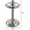 image:imageiDesign Steel Divided Toothbrush Holder Stand 325 x 325 x 575  Four Divided Compartments Brushed Nickel amp Polished ChromeSplit Finish