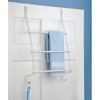 image:imageiDesign Steel OverTheDoor Towel Rack Bronze  Storage Hooks For Clothes For Towels For AccessoriesPearl White