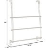 image:imageiDesign Steel OverTheDoor Towel Rack Bronze  Storage Hooks For Clothes For Towels For AccessoriesPearl White