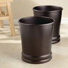 image:imageiDesign Steel Round Bathroom Trash Can  Set of 2  Bronze