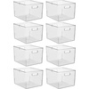 image:imageiDesign Storage Bin with Handles 12 x 10 x 8 Clear  For Kitchen Pantry Cabinet Nursery CraftsPack of 8