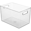image:imageiDesign Storage Bins with Handles Set of 2 Clear  Organizer Bins For Kitchen Pantry Bathroom or Home OfficePack of 1