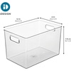 image:imageiDesign Storage Bins with Handles Set of 2 Clear  Organizer Bins For Kitchen Pantry Bathroom or Home OfficePack of 2