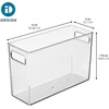 image:imageiDesign Tall Plastic Storage Bin with Handles for Fridge or Freezer  Set of 8  Clear  Made in USAPack of 2