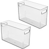 image:imageiDesign Tall Plastic Storage Bin with Handles for Fridge or Freezer  Set of 8  Clear  Made in USAPack of 2