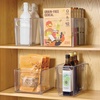 image:imageiDesign Tall Plastic Storage Bin with Handles for Fridge or Freezer  Set of 8  Clear  Made in USAPack of 4