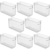 image:imageiDesign Tall Plastic Storage Bin with Handles for Fridge or Freezer  Set of 8  Clear  Made in USAPack of 8