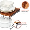 image:imageiDesign The Ra Safford Collection Acacia Wood and Wire Serving Tray 145 x 75 x 32Riser  Small