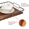 image:imageiDesign The Ra Safford Collection Acacia Wood and Wire Serving Tray 145 x 75 x 32Tray