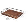 image:imageiDesign The Ra Safford Collection Acacia Wood and Wire Serving Tray 145 x 75 x 32Tray