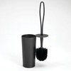 image:imageiDesign Toilet Brush and Holder for Bathroom  ClearMatte Black