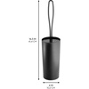 image:imageiDesign Toilet Brush and Holder for Bathroom  ClearMatte Black