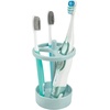 image:imageiDesign Toothbrush Holder Clear  For Normal to Large Toothbrushes Fits Spin Brushes Holds ToothpasteBaby Blue