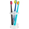 image:imageiDesign Toothbrush Holder Clear Pack of 2  4 Divided Sections For Bathroom or VanityClear