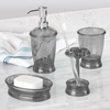 image:imageiDesign Toothbrush Holder Clear Pack of 2  4 Divided Sections For Bathroom or VanitySmoke
