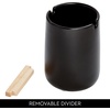 image:imageiDesign Toothbrush Holder Matte Black  Removable Wood Divider For Bathroom CountertopsMatte Black