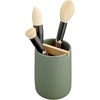 image:imageiDesign Toothbrush Holder Matte Black  Removable Wood Divider For Bathroom CountertopsMoss