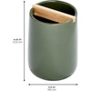 image:imageiDesign Toothbrush Holder Matte Black  Removable Wood Divider For Bathroom CountertopsMoss