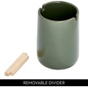 image:imageiDesign Toothbrush Holder Matte Black  Removable Wood Divider For Bathroom CountertopsMoss