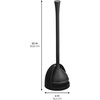 image:imageiDesign Una Toilet Plunger with Holder White 58 x 58 x 195  BPAFree PlasticBlack
