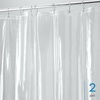 image:imageiDesign Vinyl Shower Liner 72 x 96 Clear  12 Grommets Weighted Magnets72W x 72L Pack of 2