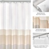 image:imageiDesign Watercolor Daisies Polyester Shower Curtain  12 Reinforced Buttonholes  72 x 72  OrangeBirchSmoke Gray