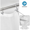 image:imageiDesign Watercolor Daisies Polyester Shower Curtain  12 Reinforced Buttonholes  72 x 72  OrangeBirchSmoke Gray